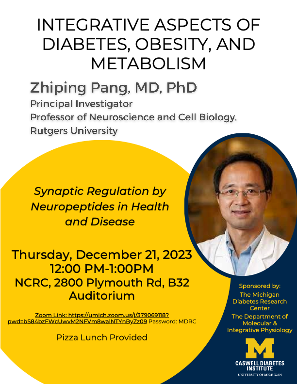 Image of Dr. Pang along with the talk title