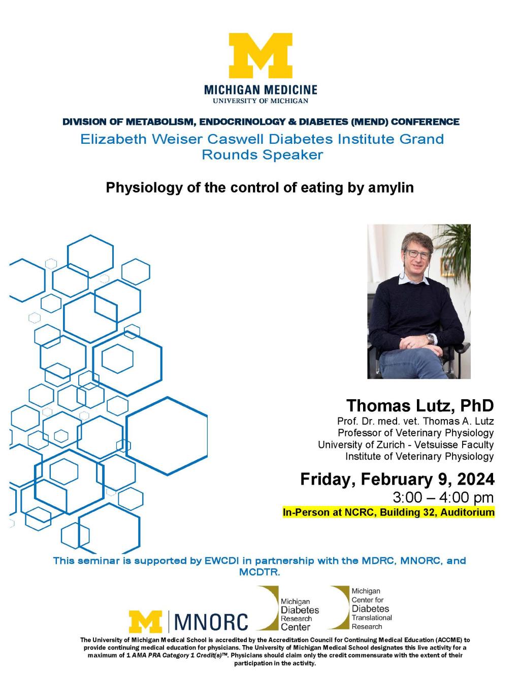 Flyer with image of Dr. Lutz and talk title