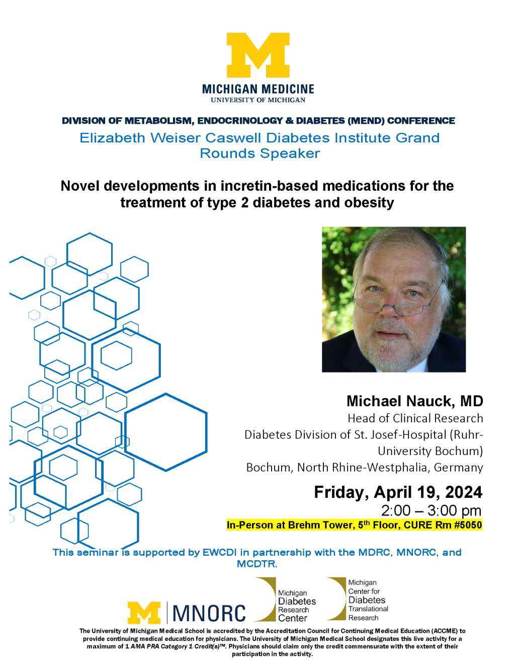 Image of Dr. Nauck and text with event information