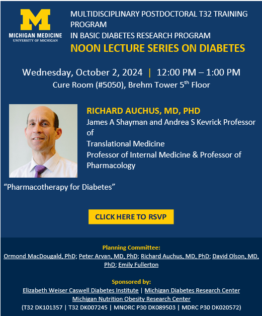 Flyer with Dr. Auchus and talk details