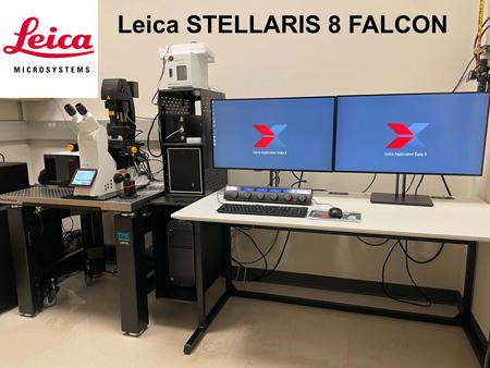 Photo of the Leica Stellaris 8 FALCON Confocal Microscope in a lab