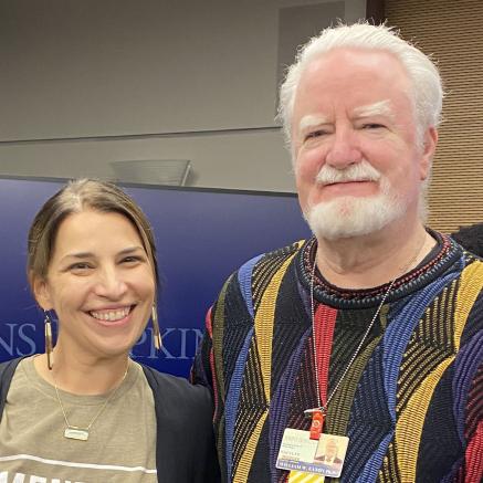 Dr. Mezuk standing alongside Dr. Eaton